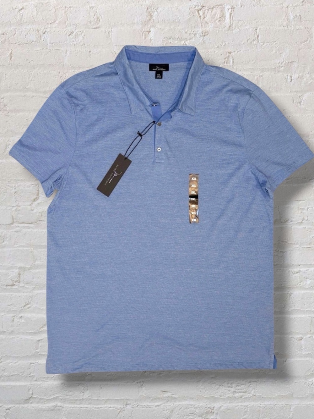 Marc Anthony Men’s Polo Shirt XXL Blue Heather – NWT – Cotton Blend